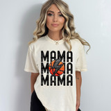 Mama Basketball Stacked Faux Embroidery DTF Heat Transfer