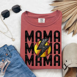 Mama Softball Stacked Faux Embroidery DTF Heat Transfer