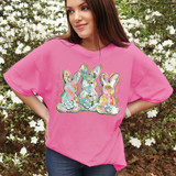 Brushstroke Bunny Trio DTF Heat Transfer