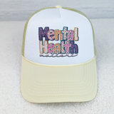 Mental Health Matters Hat/Pocket Faux Applique Screen Print Heat Transfer