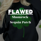 FLAWED Shamrock Sequin Patch *READ DESCRIPTION*