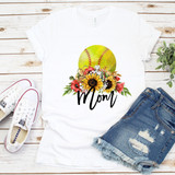 Floral Softball Mom Sublimation Transfer