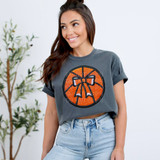 Basketball Faux Embroidery DTF Heat Transfer