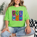 Dog Mom Faux Bubble Letters DTF Heat Transfer