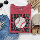 Game Day Baseball Faux Spangle DTF Heat Transfer
