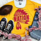 C Nation Red PUFF Screen Print Heat Transfer