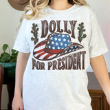 Dolly For President Patriotic DTF Heat Transfer