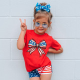 Stars And Stripes Coquette Bow DTF Heat Transfer