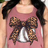 Baseball Leopard Coquette Bow DTF Heat Transfer