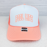 Pool Life CORAL PUFF Hat/Pocket Screen Print Heat Transfer