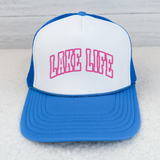 Lake Life PINK PUFF Hat/Pocket Screen Print Heat Transfer