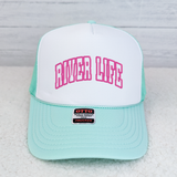 River Life PINK PUFF Hat/Pocket Screen Print Heat Transfer