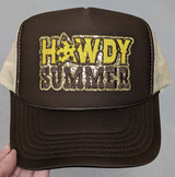 Howdy Summer Embroidered Glitter HAT/POCKET Patch