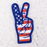 Patriotic Peace Embroidered HAT/POCKET Patch