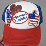 Patriotic Peace Embroidered HAT/POCKET Patch