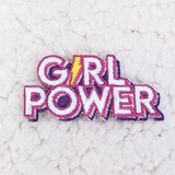 Girl Power Embroidered HAT/POCKET Patch