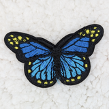 Blue Butterfly Embroidered  HAT/POCKET Patch