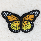 Yellow Orange Butterfly Embroidered  HAT/POCKET Patch