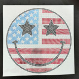 Spangled Patriotic Happy Face Transfer