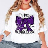 In May, We Wear Purple Cystic Fibrosis Awareness Month DTF Heat Transfer