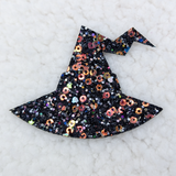 WITCHES HAT Glitter & Sequin HAT/POCKET Patch, glittery black witch hat patch decorated with multicolored sequins.