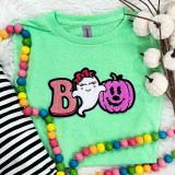 YOUTH Girly BOO Ghost Pumpkin Chenille Patch 