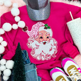Sequins Pink Santa Patch