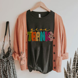 Give Thanks Bubble Letters DTF Heat Transfer