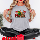 Aunt Claus Faux Embroidery DTF Heat Transfer