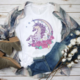 Unicorn Rose Moon Sublimation Transfer