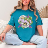 Mama Purple Floral DTF Heat Transfer