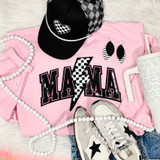 MAMA with Lightning Bolt Sequin Patch