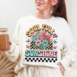 Soul Full Of Sunshine Retro Flowers DTF Heat Transfer