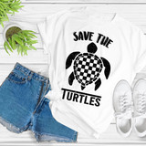 Save the Turtles Retro Vintage Sublimation Transfer