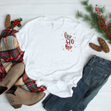 HO HO HO Leopard Glitter Word art Sublimation Transfer