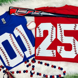 Baseball Number Sequin Patch