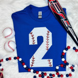 Baseball Number Sequin Patch 