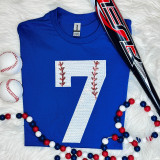 Baseball Number Sequin Patch 