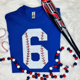 Baseball Number Sequin Patch 