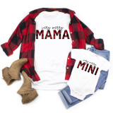 Very Merry Mama Buffalo Plaid Sublimation Transfer, holiday themed printable design for apparel and accessories.