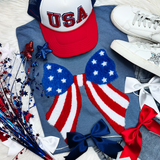 Patriotic Coquette Bow Fluffy Patch Patriotic Coquette Bow Fluffy Patch