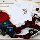 HoHoHo Leopard Glitter POCKET/CAN HUGGER Screen Print Heat Transfer