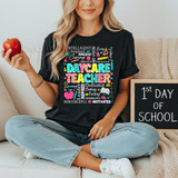 Daycare Teacher Word Art DTF Heat Transfer