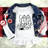 Come Let Us Adore Him Sublimation Transfer