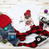 Let it Snow Pug Dog Christmas Sublimation Transfer, a graphic of a cute pug wearing a red winter hat, sipping hot chocolate from a festive mug.
