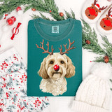 Christmas Reindeer Dog DTF Heat Transfer