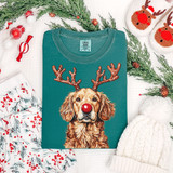 Christmas Reindeer Dog DTF Heat Transfer