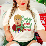 Faux Yarn Buzz, Your Girlfriend... WOOF DTF Heat Transfer