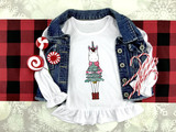 Christmas Unicorn with Christmas Tree Sublimation Transfer