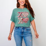 Faux Embroidery XOXO Hearts DTF Heat Transfer